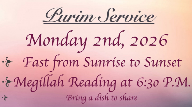2026-03-02 Purim Service