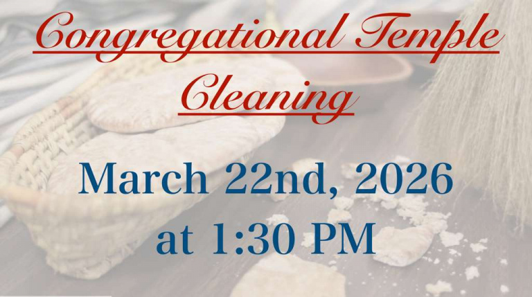 2026-03-22 Synagogue Cleaning